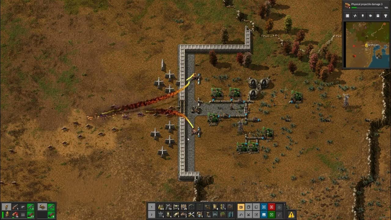 Factorio Protecting the oil fields with a flamethrower YouTube
