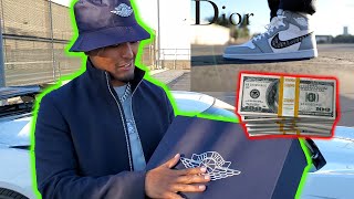 UNBOXING AND WEARING $10,000 DIOR JORDAN 1'S!!!