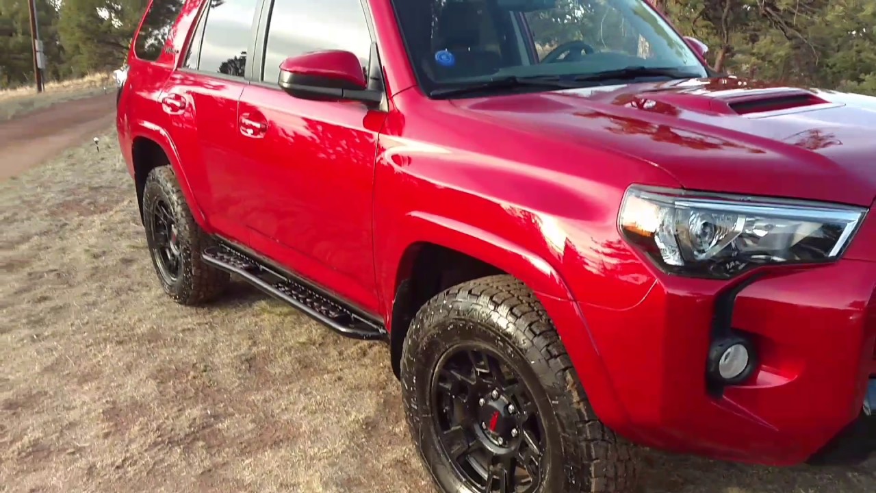 Toyota 4 runner TRD PRO ROCK SLIDERS - YouTube