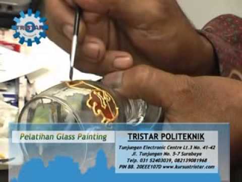 Kursus glass & ceramic painting - teknik membersihkan kaca 