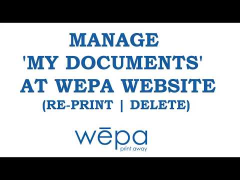 Wepa Manage My Documents