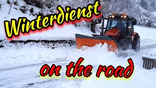 ❄️#winterdienst❄️#schneeräumung❄️MF und Schneepflug on tour🚜 #winter2023