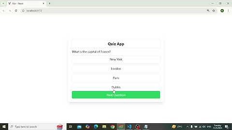 React Project: Build a Quiz App with React JS – Beginner Friendly Tutorial