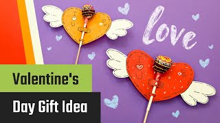 💘 DIY Valentine’s Day Lollipop Card | Handmade Love Gift Idea 💝