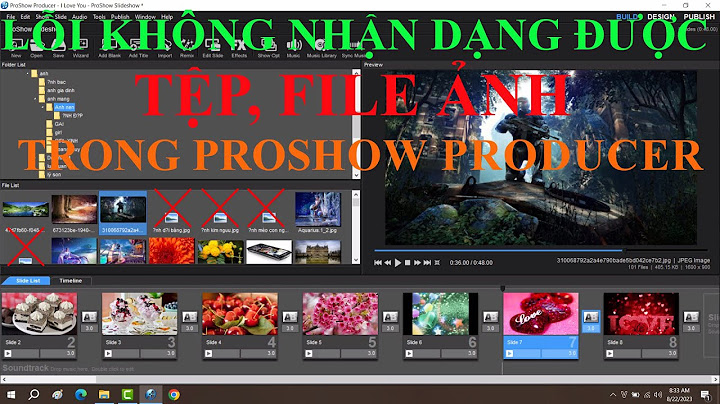 Lỗi proshow producer không nhận video some file types năm 2024
