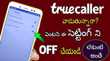 True caller Best Settings in telugu 2018!  caller id | Privacy Setting | Telugu techandroid