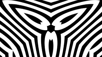 Abstract CGI motion graphics and animated background with moving black and white angle. Hypnotic