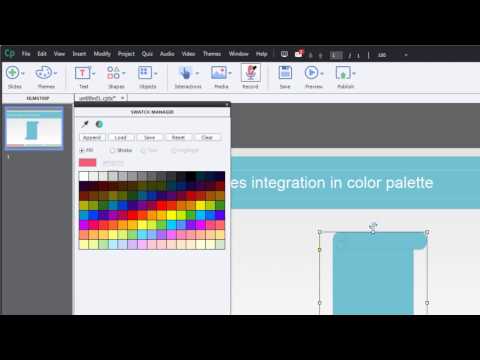 Adobe Captivate 8.0.1: Swatches integration in color palette