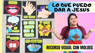 LO QUE PUEDO DAR A JESUS  Caín y Abel  Recurso visual con moldes  Escuela Bíblica