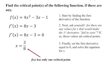 Finding Critical Points