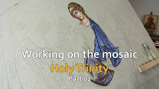 Making mosaic of the Holy Trinity Part02