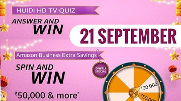 Amazon Quiz Answers Today | 21 September 2021