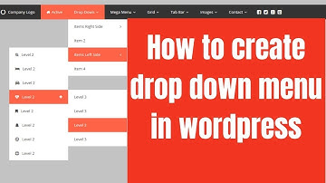 How to create drop down menu in wordpress 2024