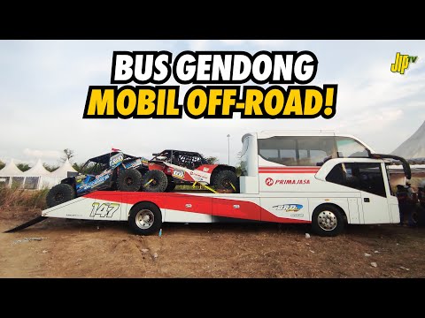 COOL! THIS IS WHAT A SULTAN WOULD LOOK LIKE WHEN HE MADE A TOWING BUS, TRANSPORTING OFFROAD CARS ...