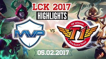 FAKER Corki vs Cassiopeia MVP Ian - SKT vs MVP HIGHLIGHTS - LCK Spring 2017 [05.02]