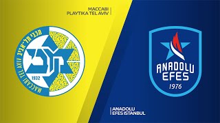 Maccabi Playtika Tel Aviv - Anadolu Efes Istanbul Highlights |EuroLeague, RS Round 23