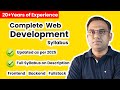 Web Development Syllabus 2025 | Complete Web Development Course &amp; Roadmap