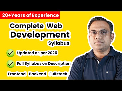 Web Development Syllabus 2025 | Complete Web Development Course & Roadmap