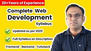 Web Development Syllabus 2025 | Complete Web Development Course & Roadmap