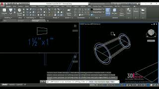 3D Cad Preview _ How to Make Reducer 1 1/2x1 inch Sch.40