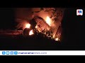 തൃശൂർ ചേലക്കോട് ഇന്നലെ മറിഞ്ഞ ലോറിക്ക് ഇന്ന് തീപിടിച്ചു; പൂർണ്ണമായും കത്തിനശിച്ചു | Thrissur