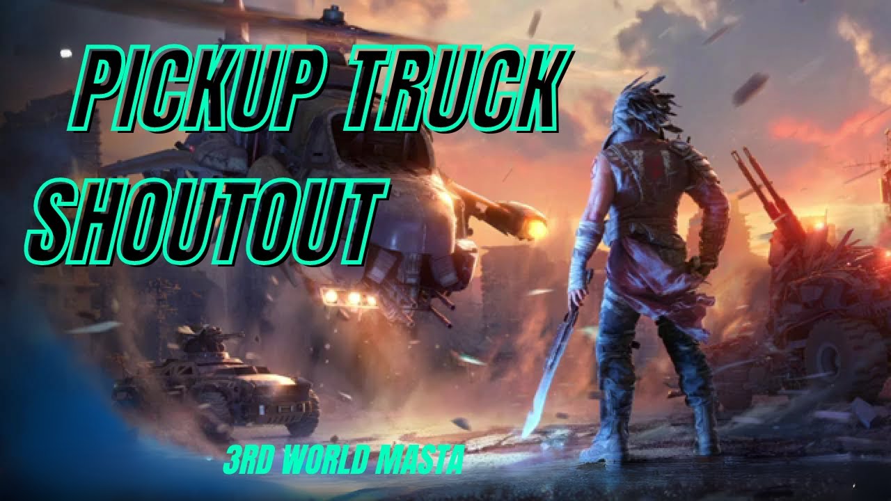 Crossout shootout / pick up truck with two guns loaded