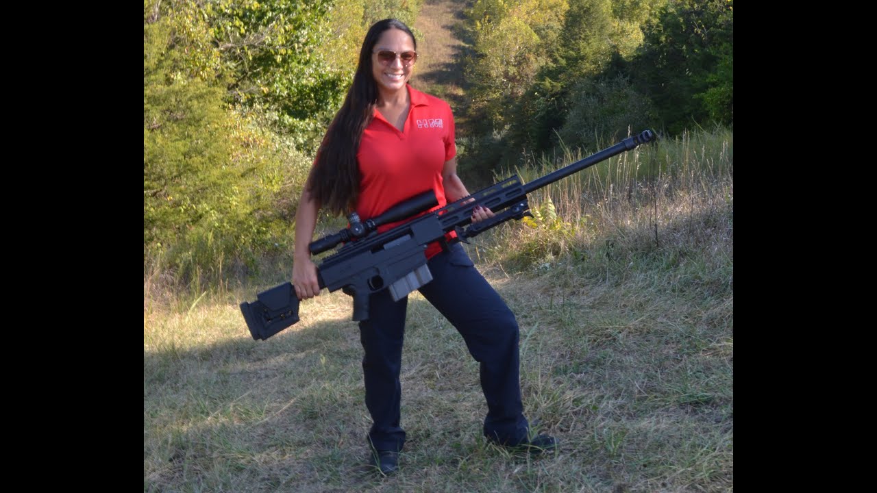 01 Girls Shooting 50 BMG Cal Sniper Rifle HM50B HM Defense
