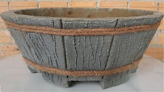 Making cement pots by the method of wall pairing