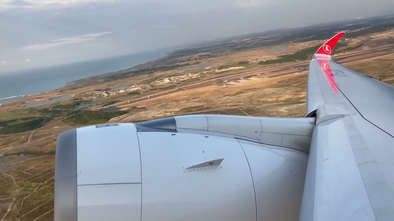 Turkish Airlines Airbus A350-900 Take off from Istanbul Airport