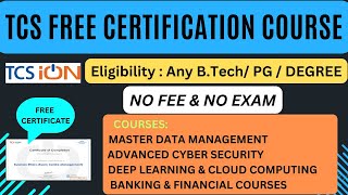 TCS FREE CERTIFICATION COURSES - Become a TCS Certified Professional