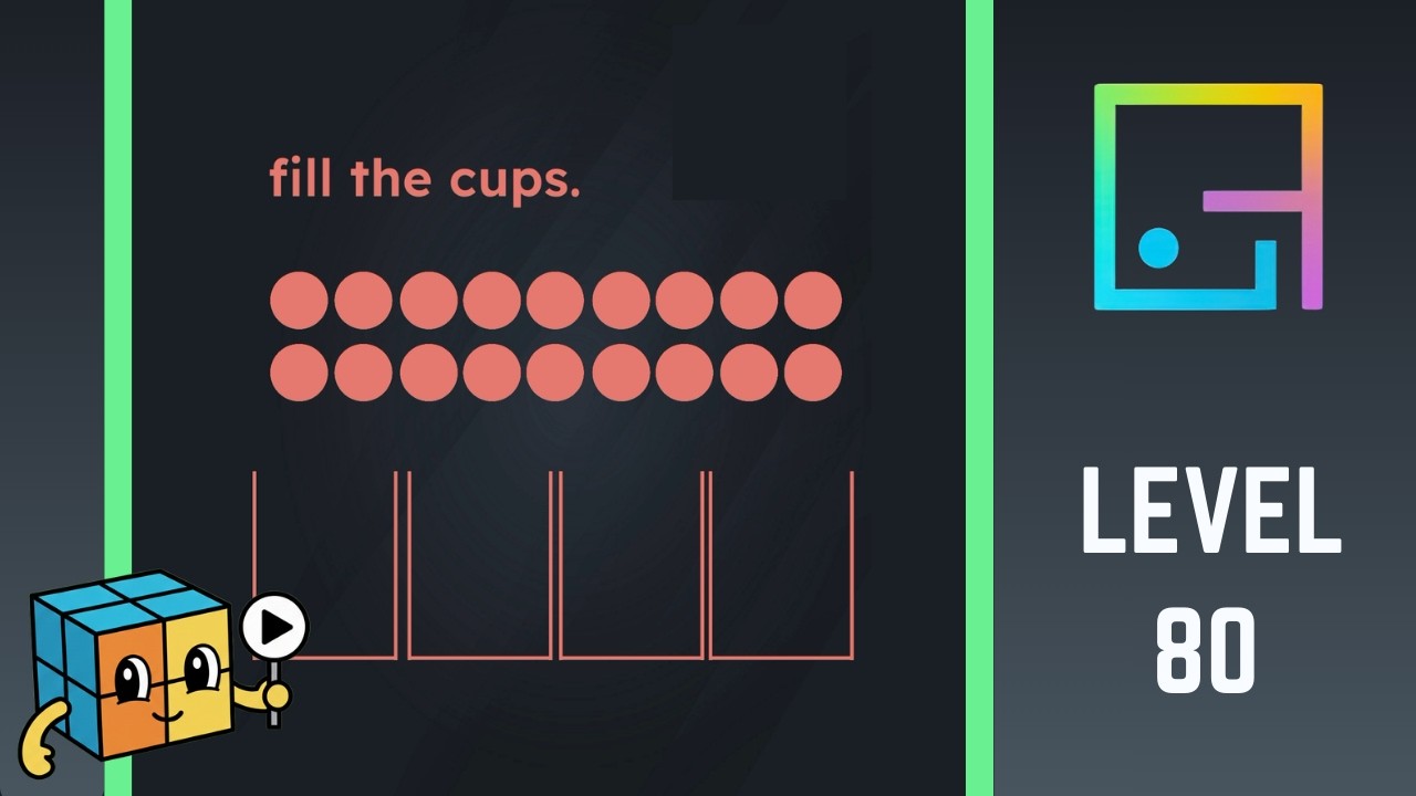 Level 80 Breakdown Tutorial Game is Hard Level 80 Walkthrough Solution - Fill the cups. - YouTube