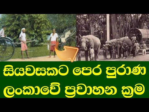 සියවසකට පෙර පුරාණ ලංකාවේ ප්‍රවාහන ක්‍රම මෙන්න/Ancient methods of transportation in Sri Lanka