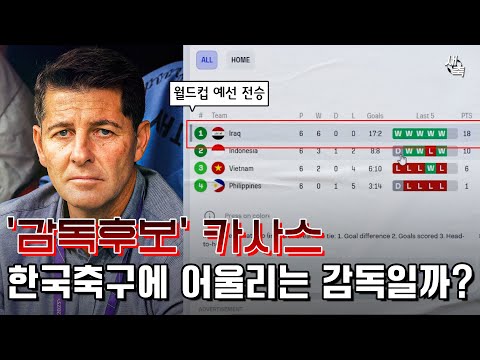&amp;#39;<strong>정식감독</strong> 후보&amp;#39; 카사스, 한국축구에 어울리는 감독일까? 어떤 전술을 쓸까