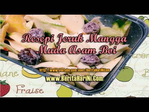 Resepi Jeruk Mangga Muda Asam Boi - YouTube