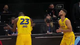 Celebrity Mic'd Up Moment: Stephen Curry Experiences LeBrons Chalk Toss at 2021 All-Star Game Profile