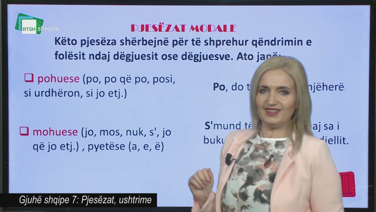 Gjuhë shqipe 7 - Pjesëzat, ushtrime