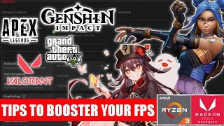 TIPS any GAMES with ryzen 3 3200U VEGA 3 in 2022 #TIPS #boostfps