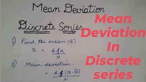 Mean Deviation || Mean Deviation in Discrete series||B.com 3 semester statistics #Mean #Medium #Mode