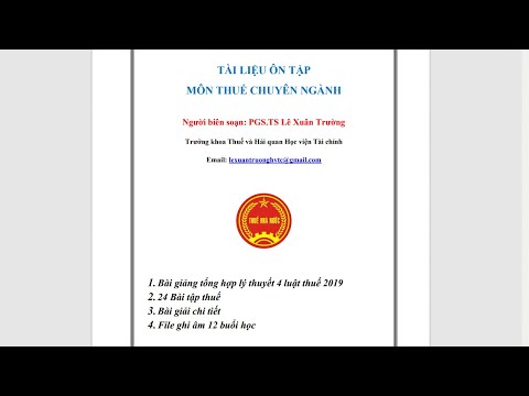 Video Ôn Thi Công Chức Thuế - Buổi 1 / 12 Vòng 2 - Thuế Thầy... - youtube