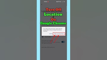 How to Turn Off Location on Google Chrome Android ||#shorts #tech