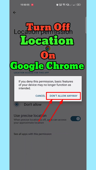 How to Turn Off Location on Google Chrome Android ||#shorts #tech