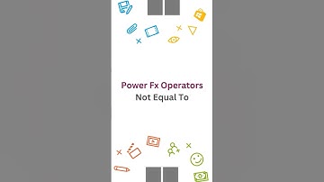 Learn about the Power Fx Not Equal To operator #powerfx #microsoft #coding