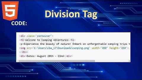 Division tag in HTML - web development intern - kaashiv infotech original review #kaashiv