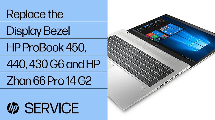 Replace the Display Bezel | HP ProBook 450, 440, 430 G6 and HP Zhan 66 Pro 14 G2 | HP