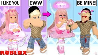 MY CRUSH ONLY LIKED ME BACK BECAUSE I HAVE THE HALO! Roblox Royale High Roleplay Story