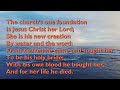 The Church's One Foundation (Tune: Aurelia) [with lyrics for congregations]