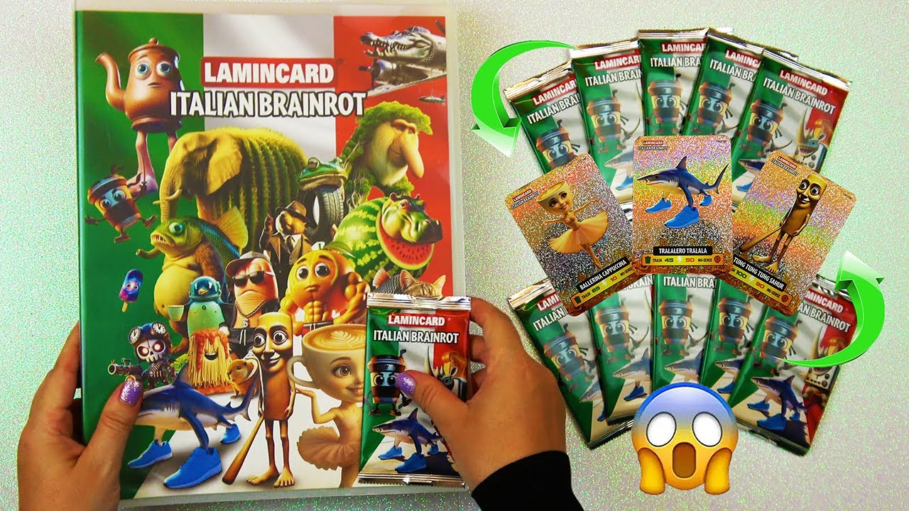 LAMINCARD 🇮🇹ITALIAN BRAINROT🇮🇹 Card + Album raccoglitore UNBOXING Asmr #brainrot #unboxing #asmr