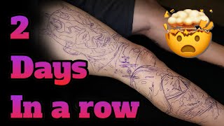 INSANE STAR WARS TATTOO OUTER LEG SLEEVE by @mr.reyesink tattoo tutorial