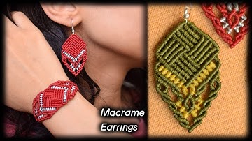 Macramé earrings | Step by Step Tutorial | Macramé pattern | How to make earrings at home