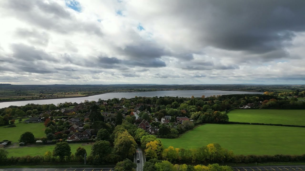 Rugby and District from above - Cawston Woods proposed exit route to Coventry road